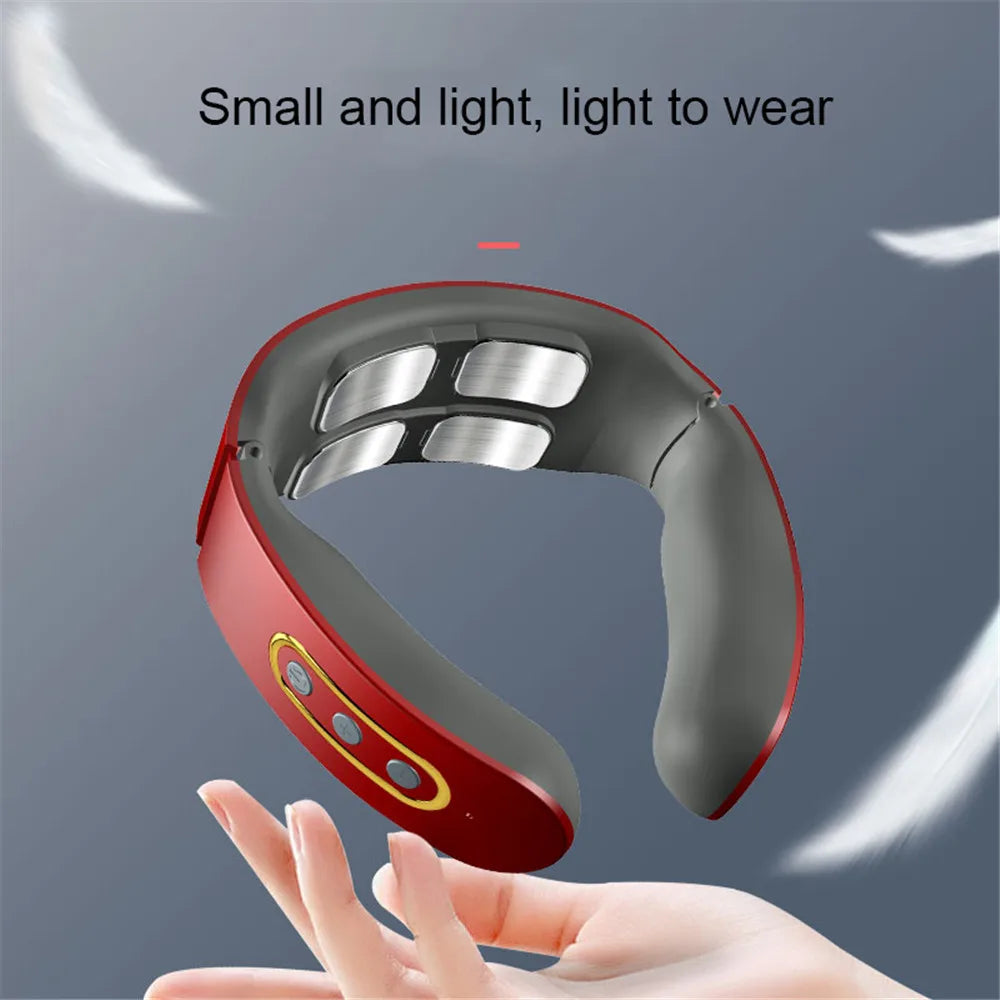 Masseur Cervical EMS Infrarouge Intelligent — Chaleur Profonde & Traction