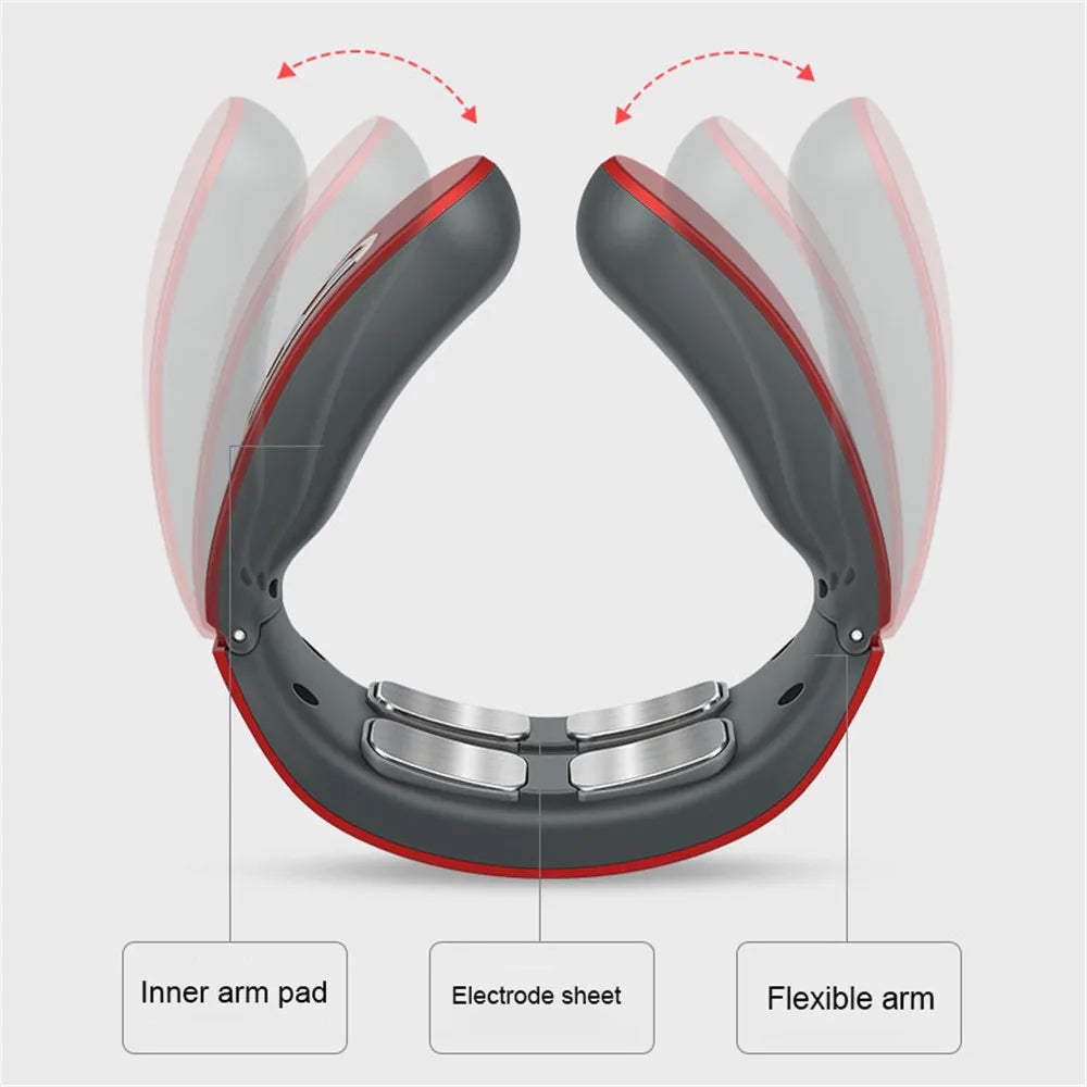 Masseur Cervical EMS Infrarouge Intelligent — Chaleur Profonde & Traction