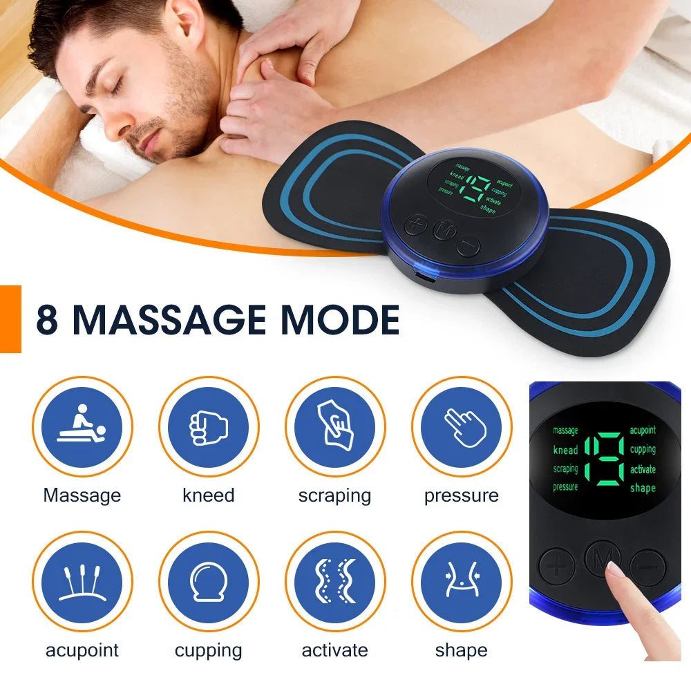Patch Masseur EMS Basse Fréquence — Soulagement Doux des Douleurs