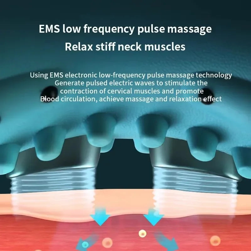 Oreiller Masseur Cervical Chauffant EMS — Détente & Réparation