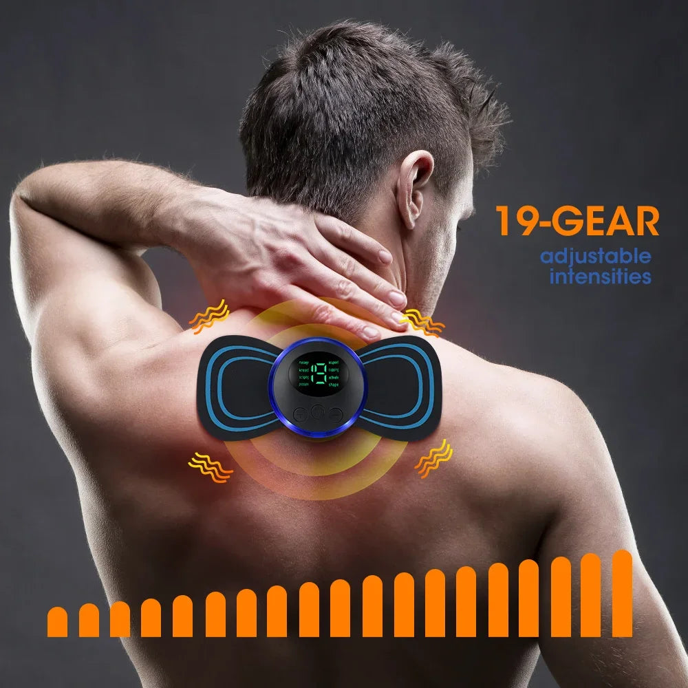 Patch Masseur EMS Basse Fréquence — Soulagement Doux des Douleurs