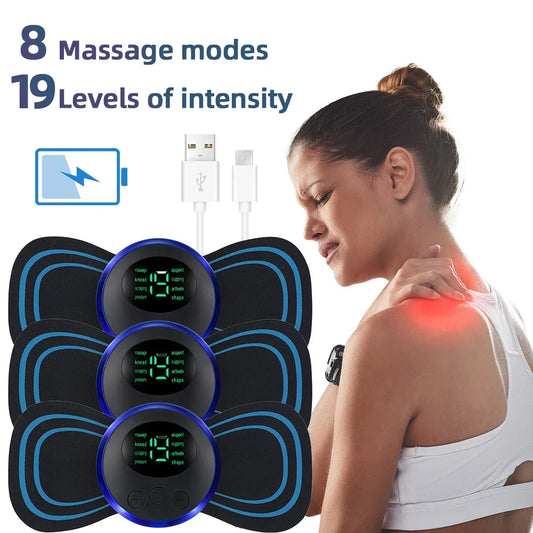 Patch Masseur EMS Basse Fréquence — Soulagement Doux des Douleurs