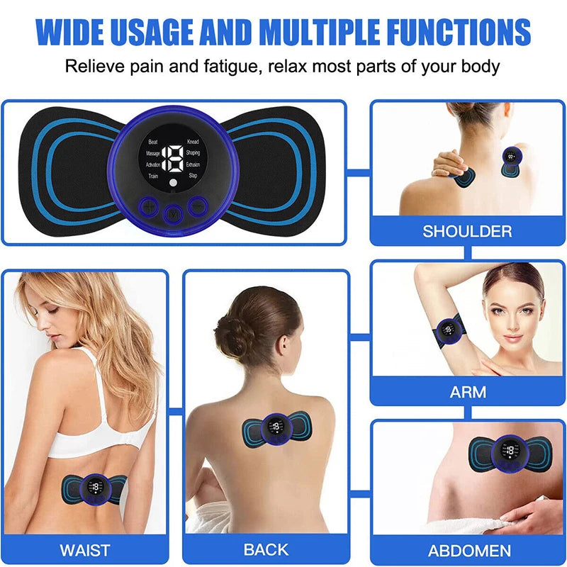 Stimulateur Musculaire EMS — 8 Modes | Nuque, Dos, Épaules & Plus