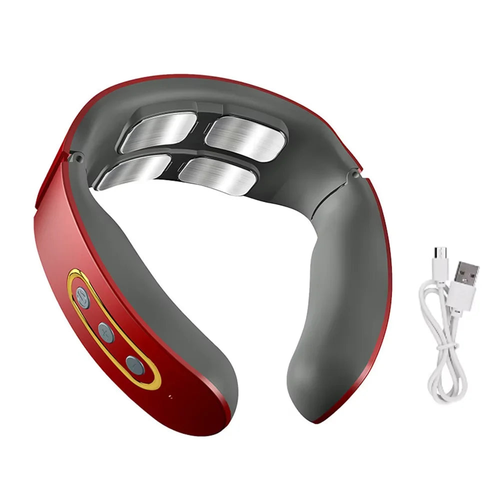 Masseur Cervical EMS Infrarouge Intelligent — Chaleur Profonde & Traction