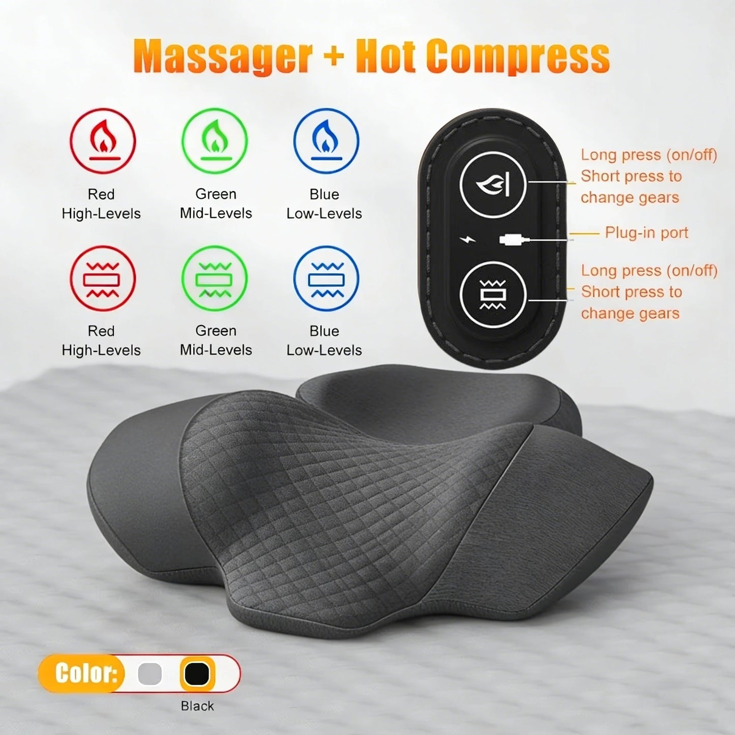 Masseur Cervical ZenFlow Pro — Chaleur 40°C + EMS | Soulage Nuque & Épaules