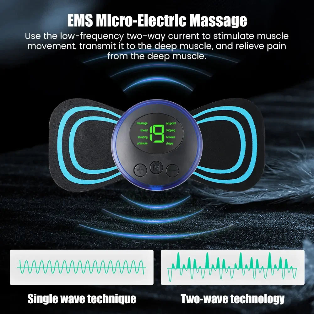 Mini Masseur EMS TENS Cervical — Portable & Discret